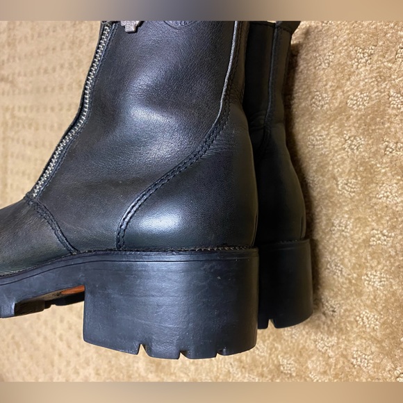 Harley Davidson biker boots black leather double zip chunky size 6.5 like new! - Picture 13 of 16
